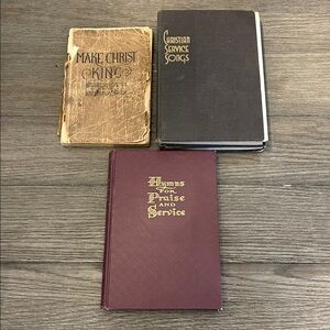 Vintage Hymn books 3 different 1950’s and older hymnals Rodeheaver 4 books